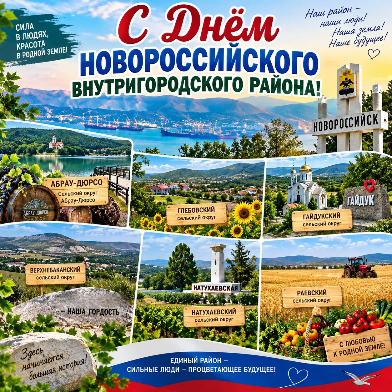 🎉 С Днём Новороссийского внутригородского района и Днём работника сельского хозяйства ...