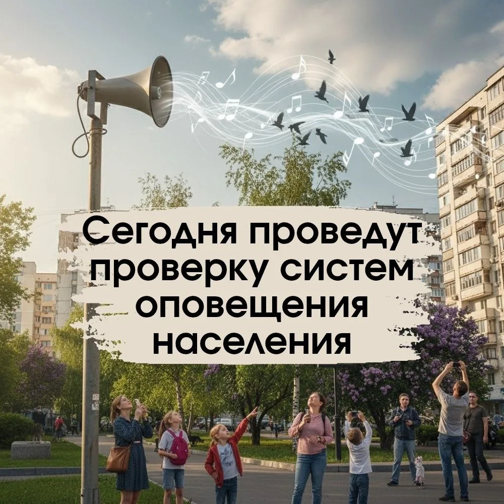 Сегодня в 10:45 вы можете услышать музыку и пение птиц из уличных громкоговорителей 🕊 ...