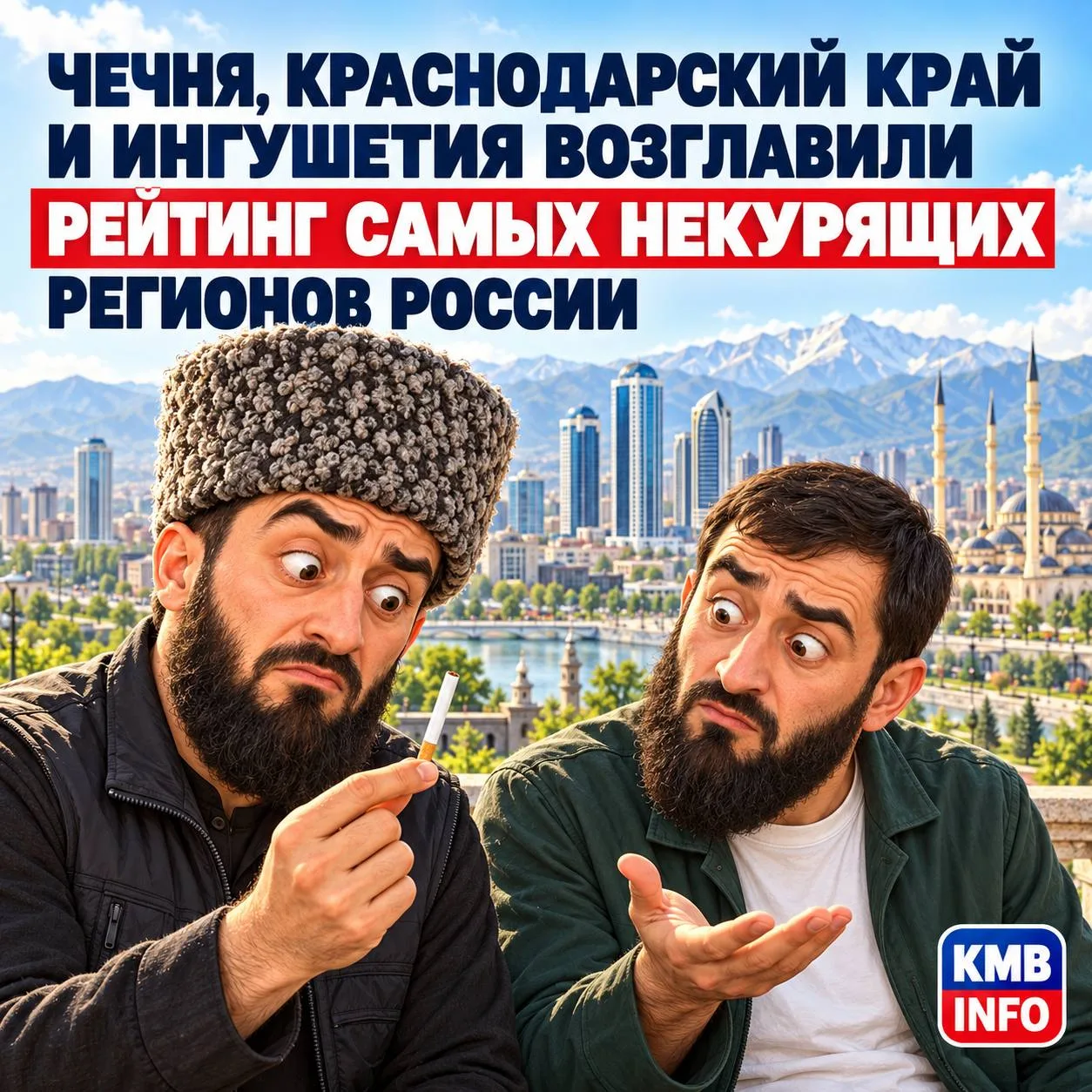 🚭 Чечня, Краснодарский край и Ингушетия возглавили рейтинг самых некурящих регионов Ро...