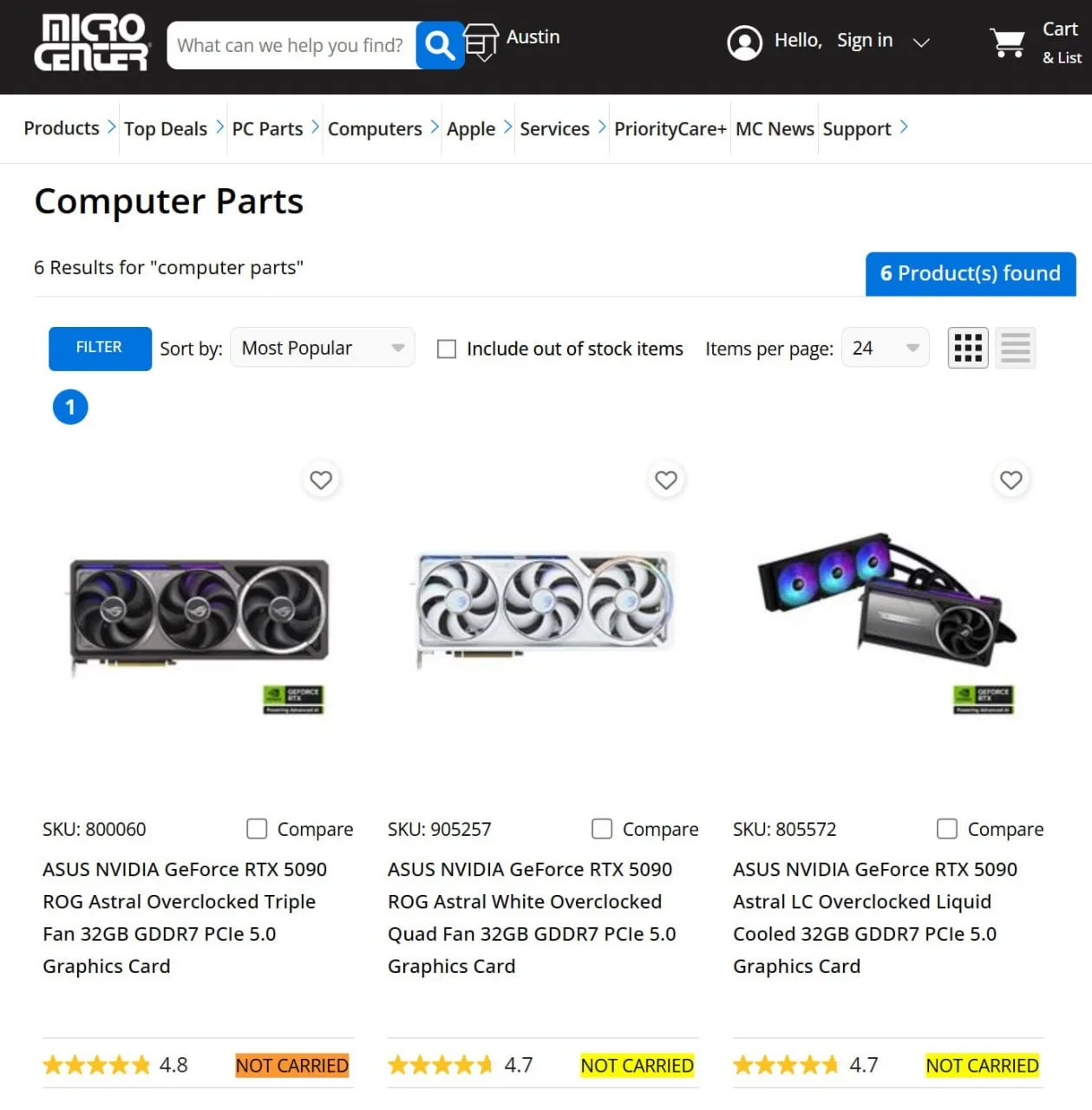 Кажется, RTX 5090 реально сняли с производства — сеть магазинов Micro Center теперь отм...