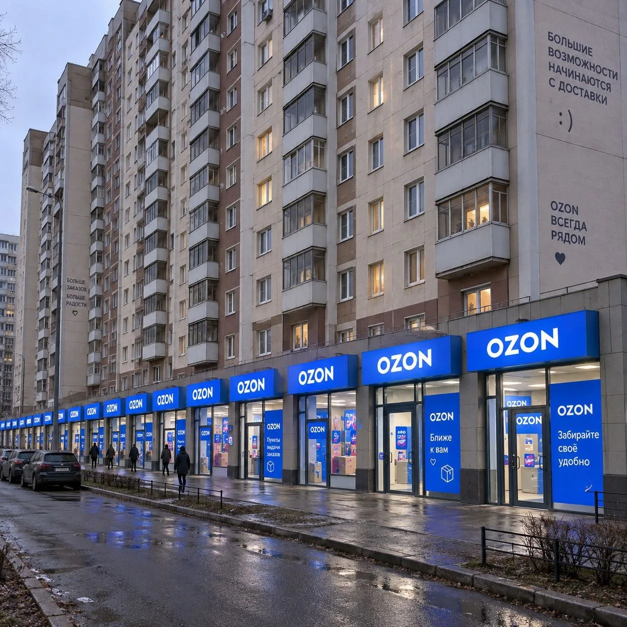 Народное ИИ творчество подъехало. #Ozon в каждый подъезд! 😉