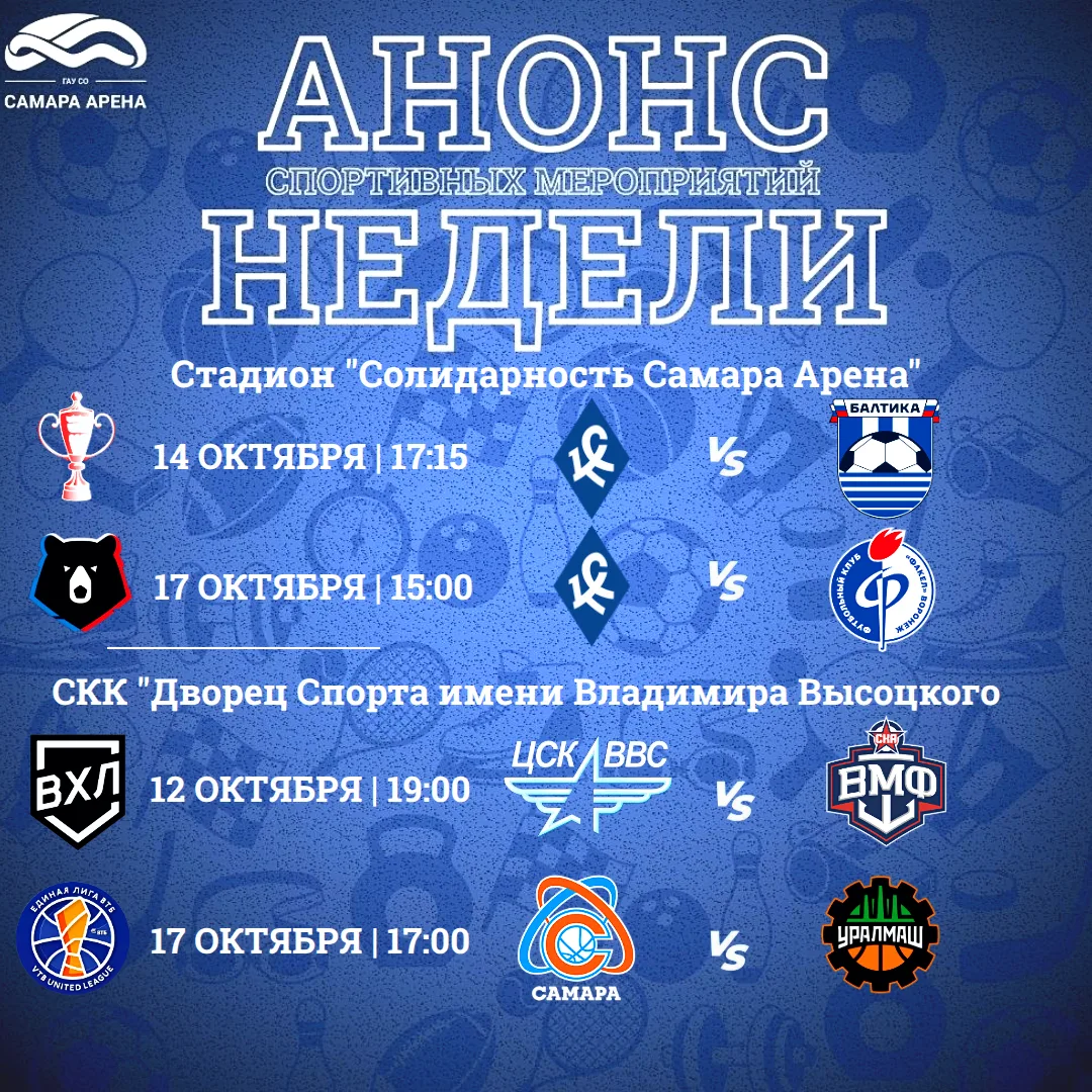 Новая неделя — новые спортивные события.