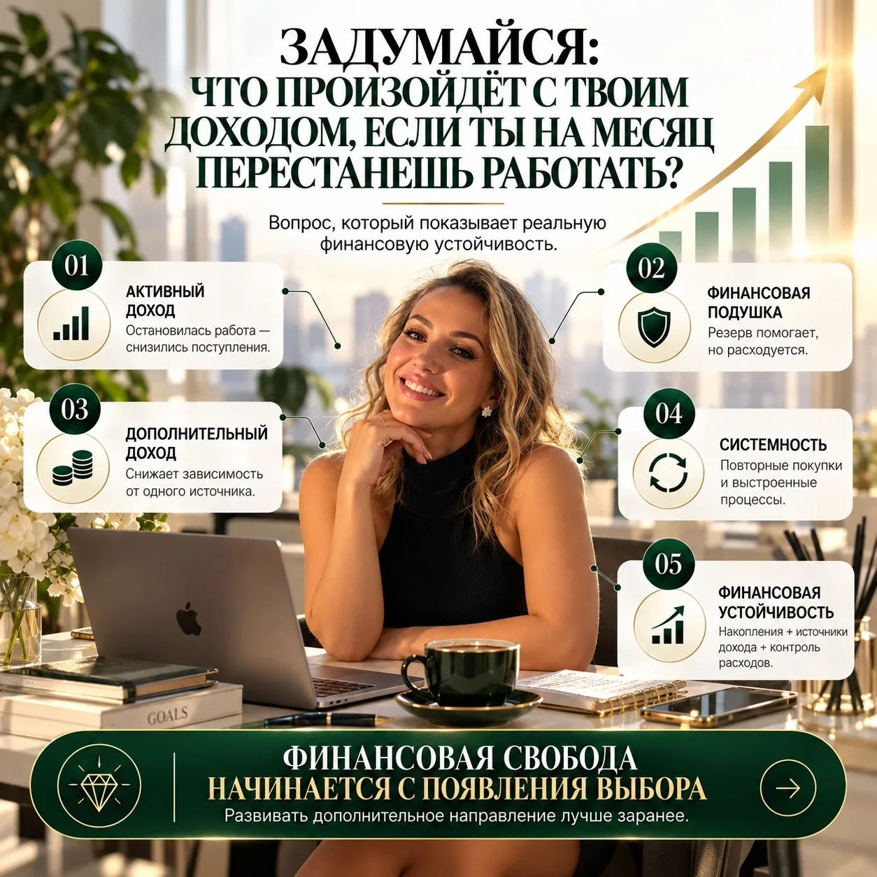 ЗАДУМАЙСЯ: ЧТО ПРОИЗОЙДЁТ С ТВОИМ ДОХОДОМ, ЕСЛИ ТЫ НА МЕСЯЦ ПЕРЕСТАНЕШЬ РАБОТАТЬ?