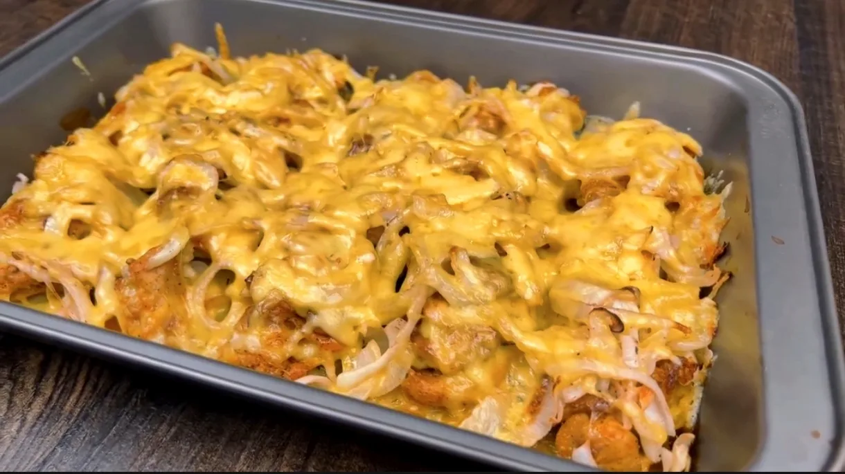 КАРТОШКА с КУРИЦЕЙ под сыром в духовке!