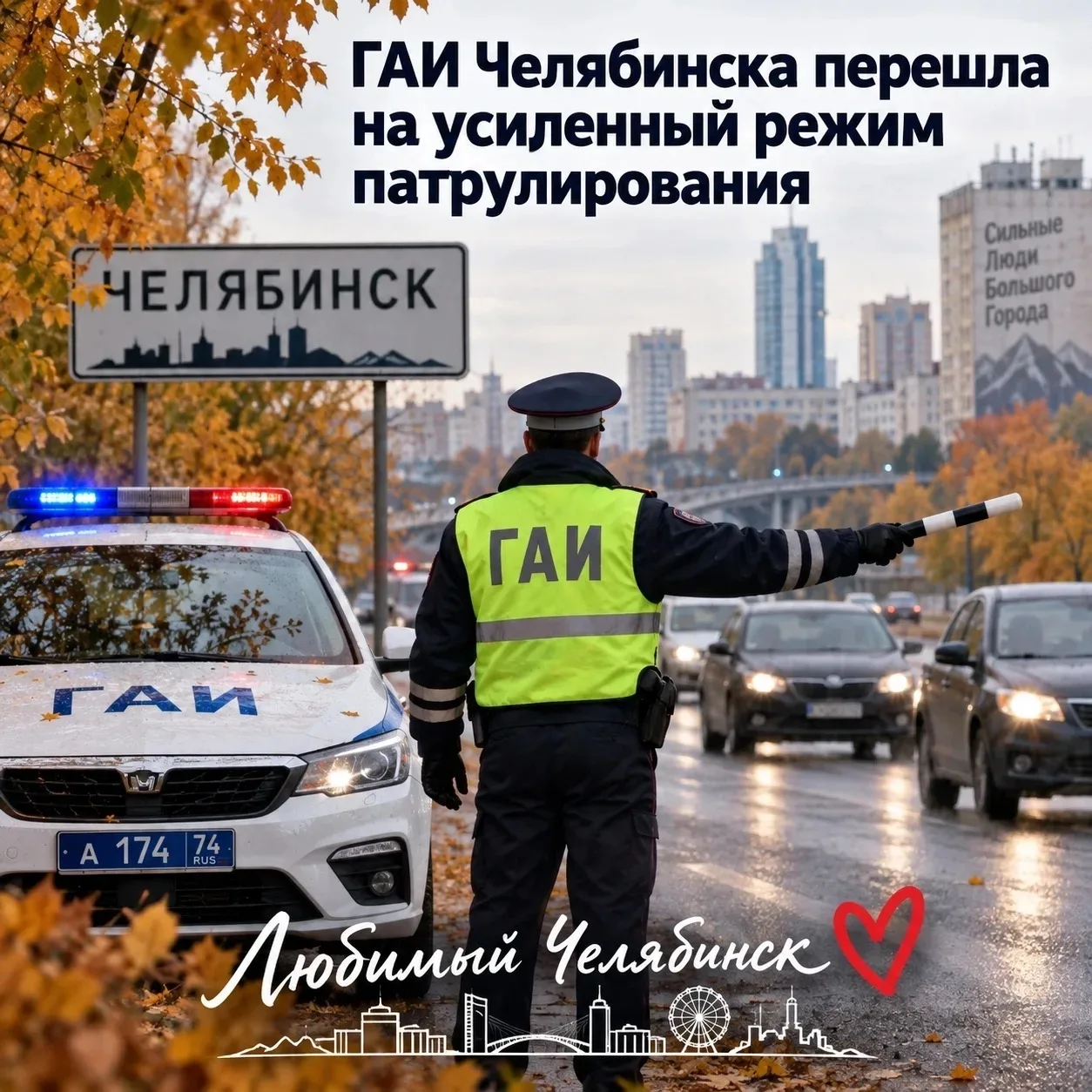 👮 ГАИ Челябинска перешла на усиленный режим патрулирования
