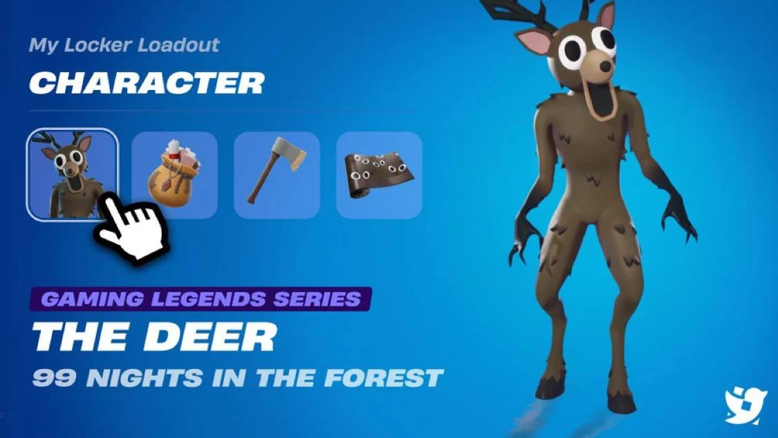👀 Олень из 99 Nights in the Forest появился в Fortnite