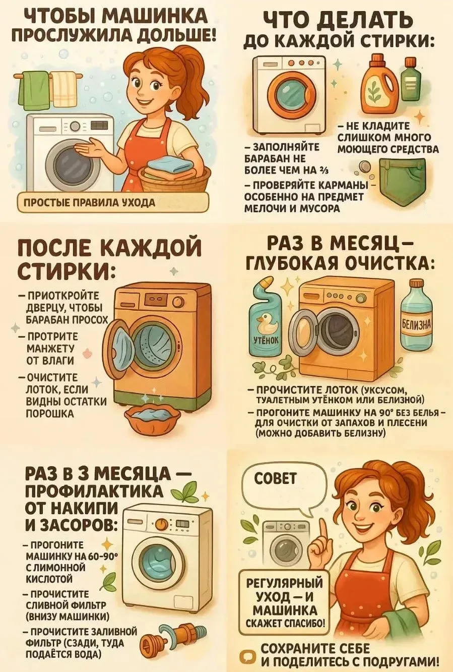 Чтобы машинка прослужила дольше, важно ухаживать за ней правильно ✨