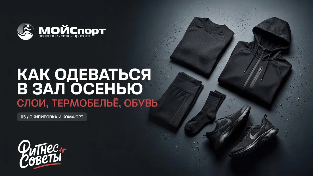 ФитнесСоветы | 🍂 Как одеваться в зал осенью: слои, термобельё, обувь