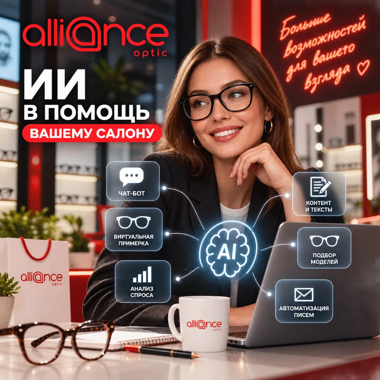 👓 Чем ИИ может помочь в работе салона оптики? Разбираемся вместе с «Альянс‑Оптик»! 😎В...