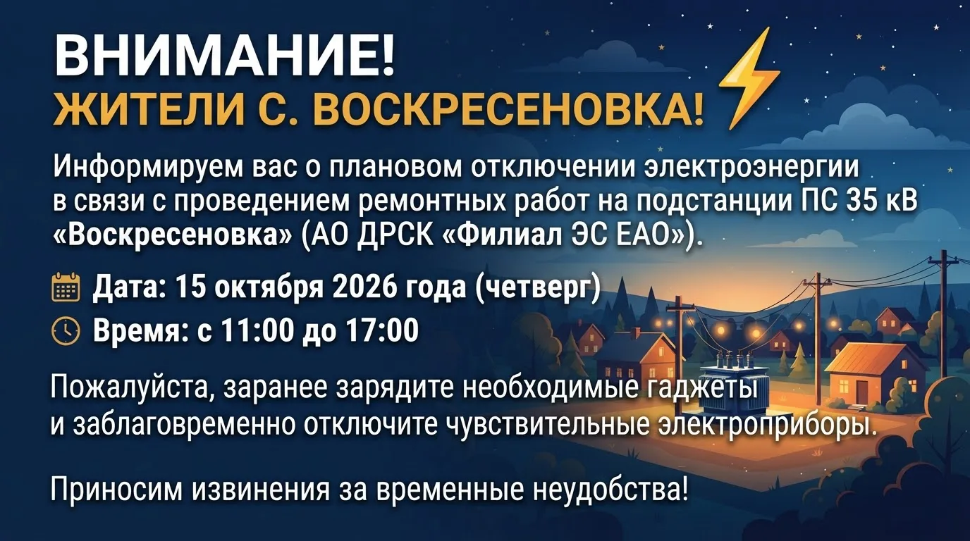 Внимание, жители с. Воскресеновка!