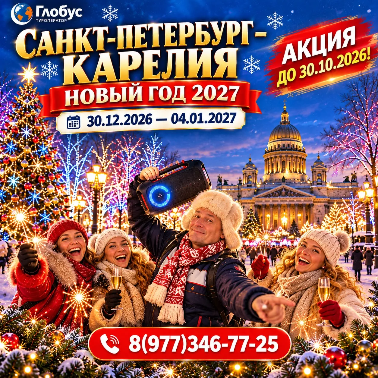 🎄✨ ВСТРЕЧА НОВОГО 2027 ГОДА В САНКТ-ПЕТЕРБУРГЕ И КАРЕЛИИ! ✨🎄