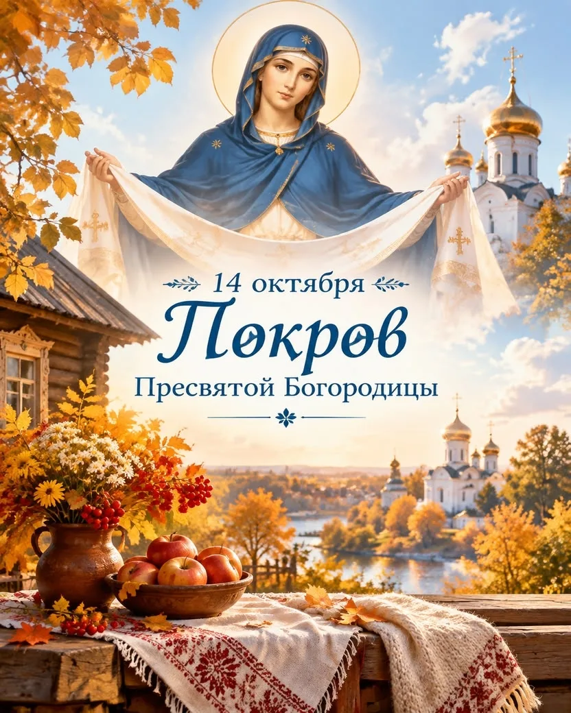 🍂 14 октября — Покров Пресвятой Богородицы