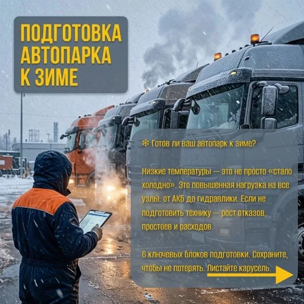 🚚 Подготовка автопарка к зимнему периоду.