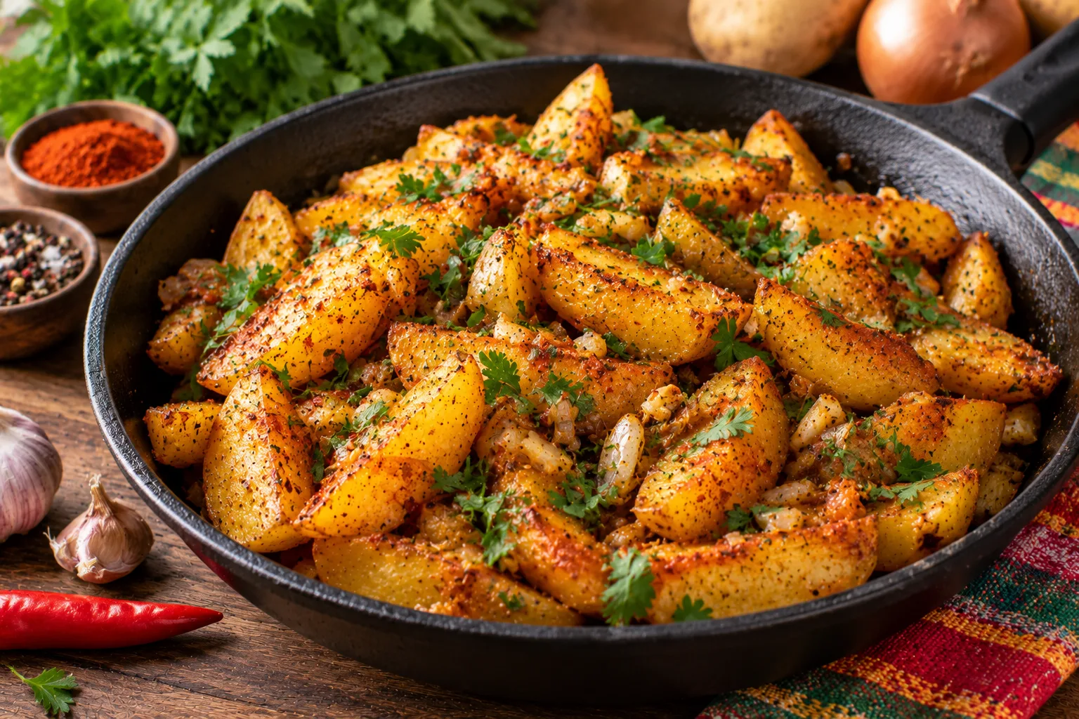 🥔 КАРТОШКА ПО-МЕКСИКАНСКИ — РУМЯНАЯ, АРОМАТНАЯ И С ЛЁГКОЙ ОСТРИНКОЙ! 🌶️