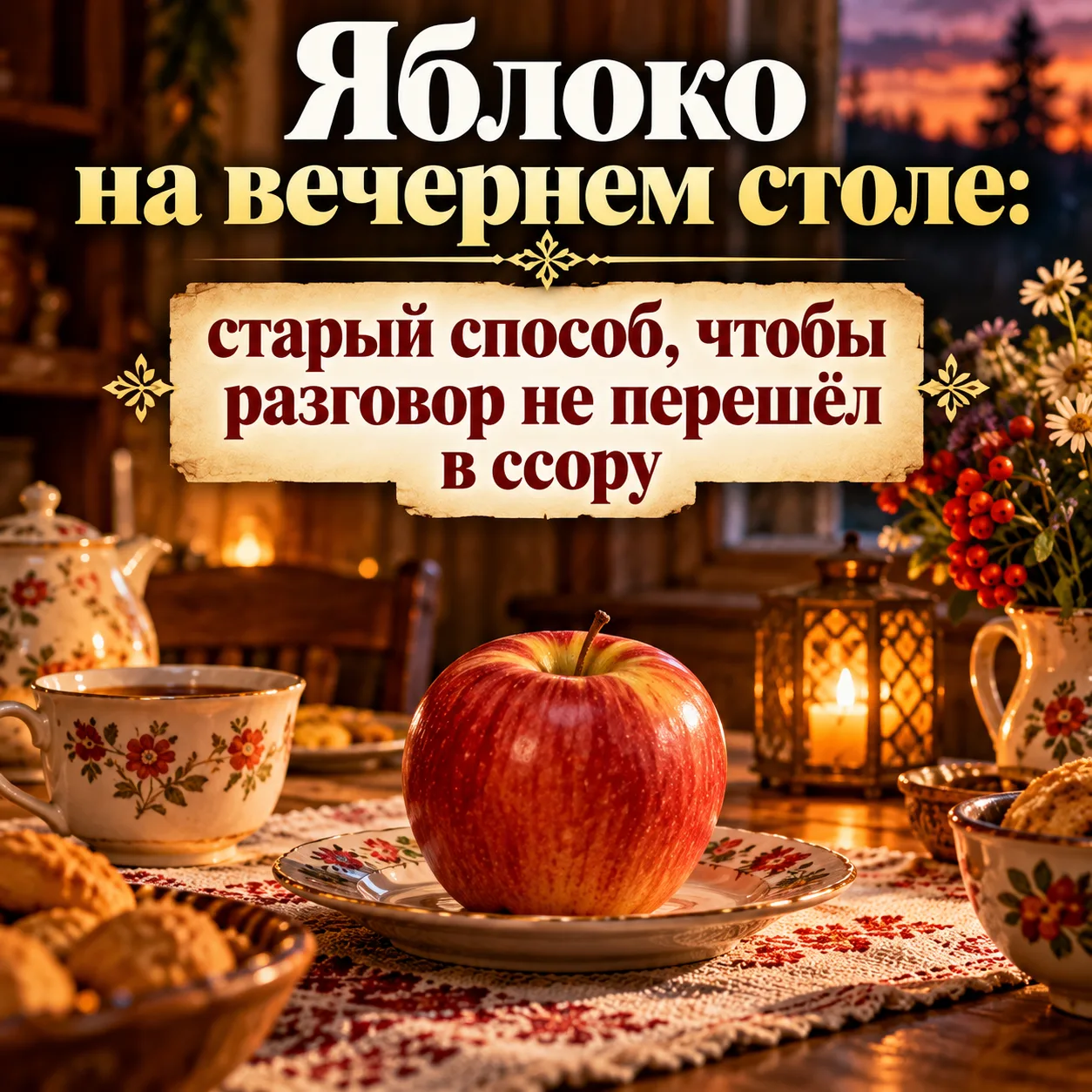 🍎 КРАСНОЕ ЯБЛОКО НА СТОЛЕ, ЧТОБЫ В ДОМЕ НЕ БЫЛО ССОР