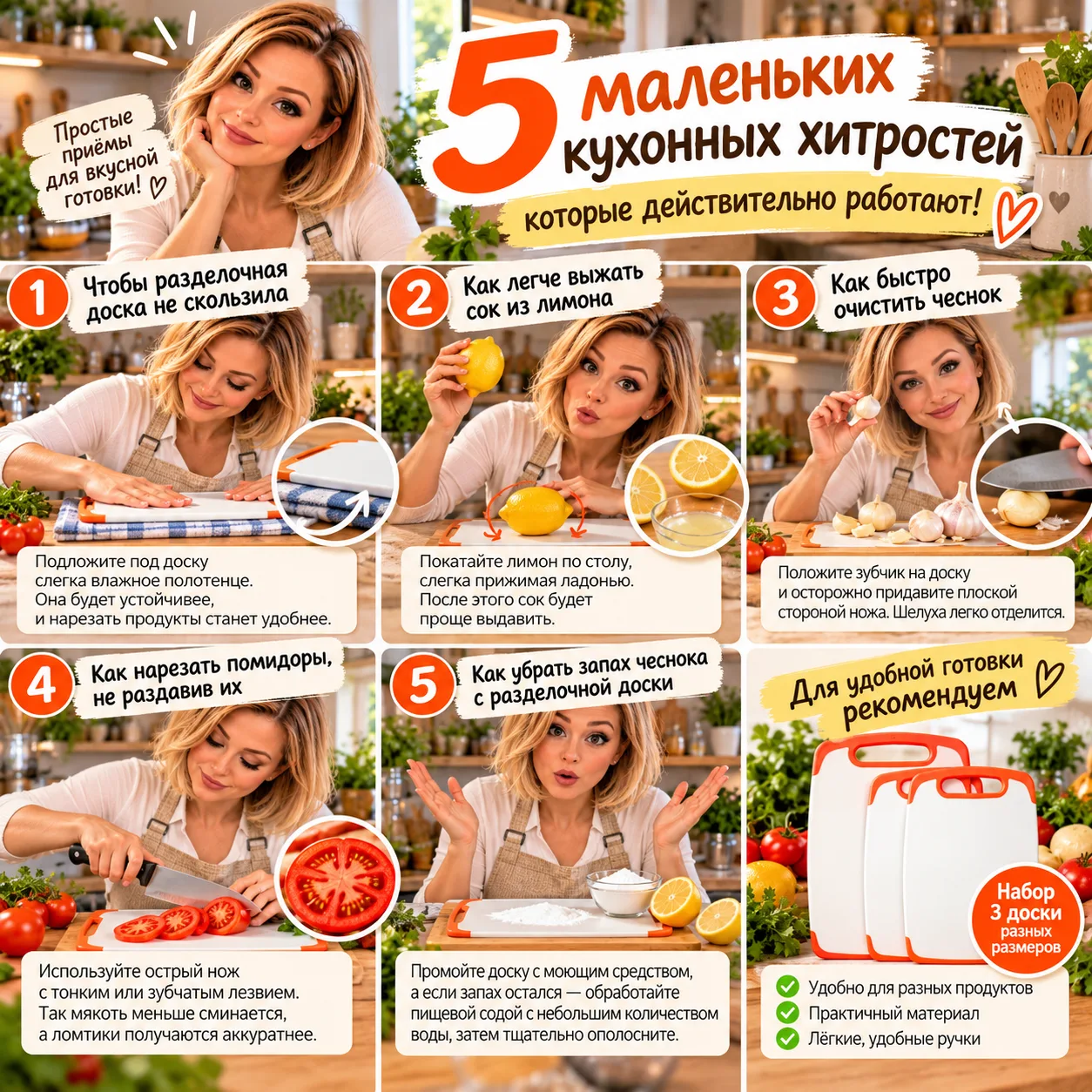 🍳 5 маленьких кухонных хитростей, которые действительно работают! ❤️