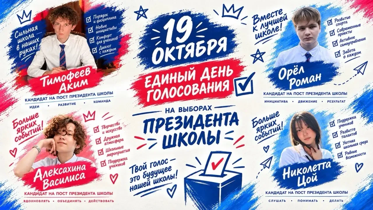 Внимание! Стартовала предвыборная гонка на пост президента школы! ⭐