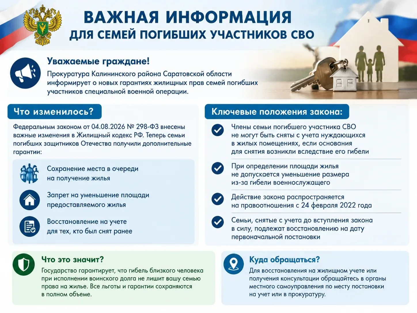 Важная информация для семей погибших участников СВО