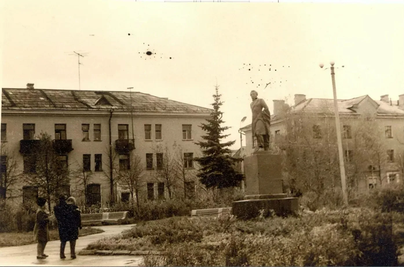 Щёлково, площадь у памятника Пушкину, 1969 год.