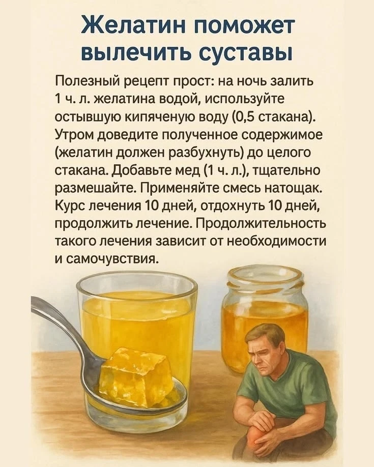 Желатин — самый доступный источник коллагена 🦴✨