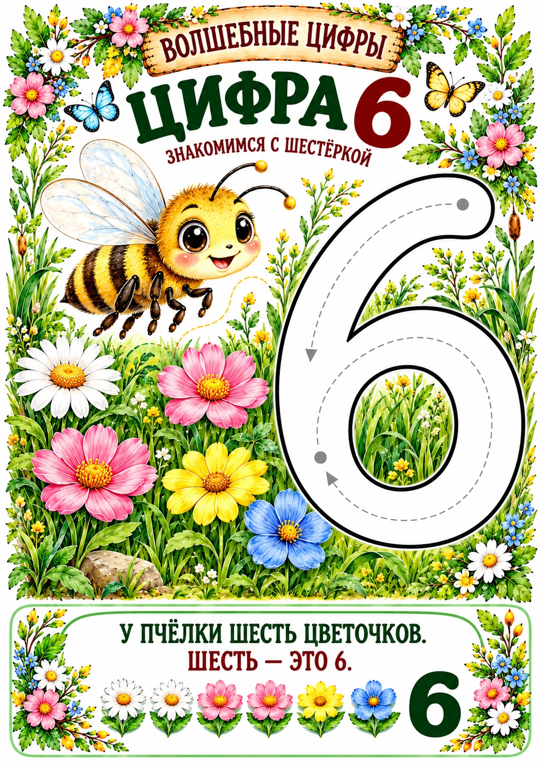 🔢✨ ВОЛШЕБНЫЕ ЦИФРЫ | ЦИФРА 6
