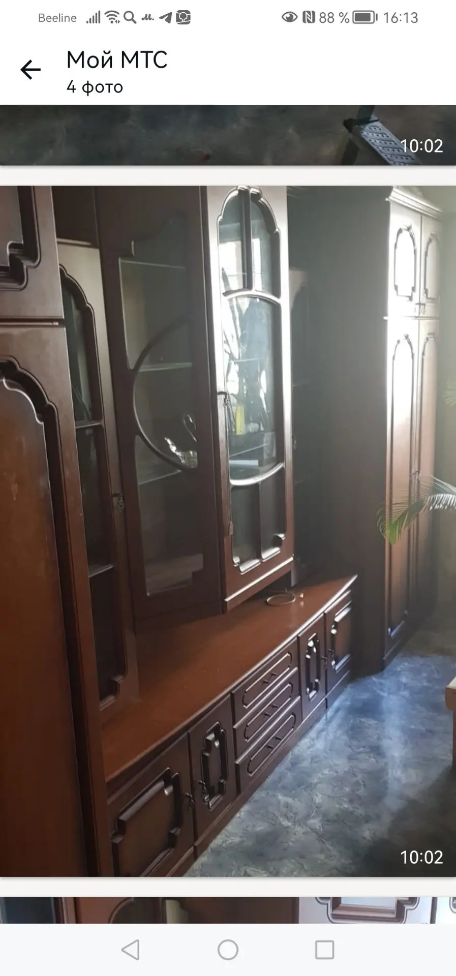Отдам даром стенку. Можно отдельно устанавливать в разных местах шкафы и сервант. Отлич...