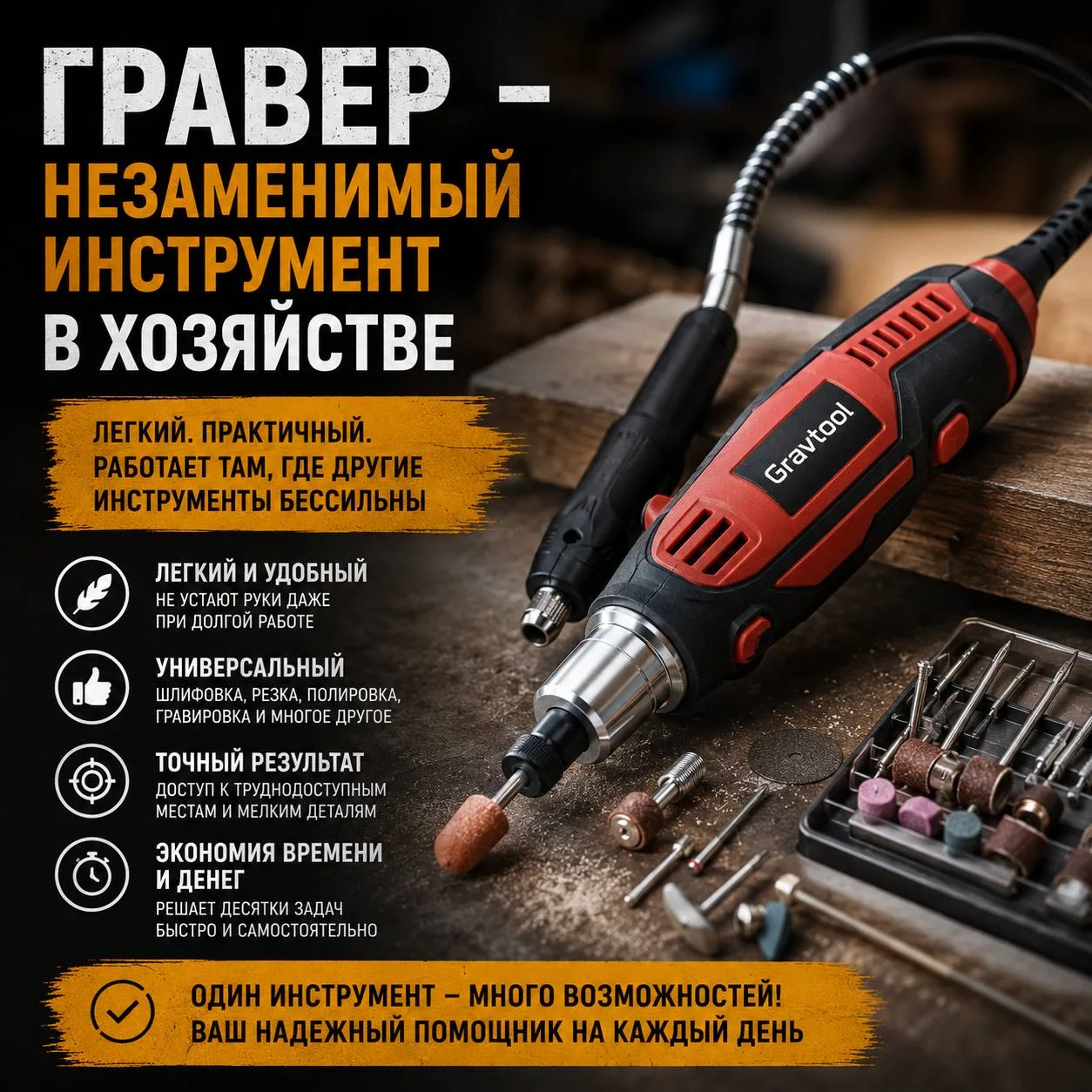 🔧 Гравер — тот самый инструмент, который должен быть в каждом доме!