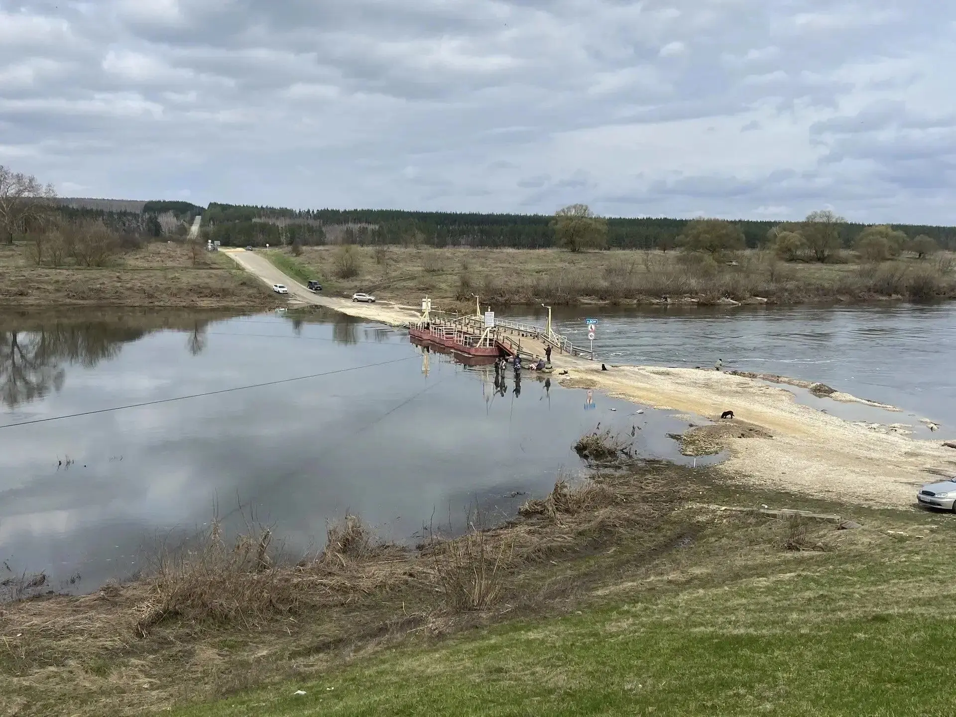 🚧 Понтонный мост у Замятино закрыли