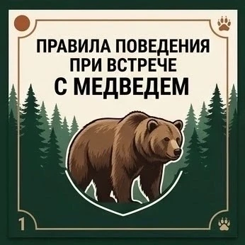 🐻 Как вести себя при встрече с медведем