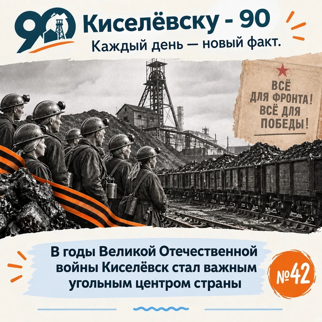 Факт № 42: к началу войны в городе работало 5 шахт. Чуть позже открыли еще 3 угледобыва...