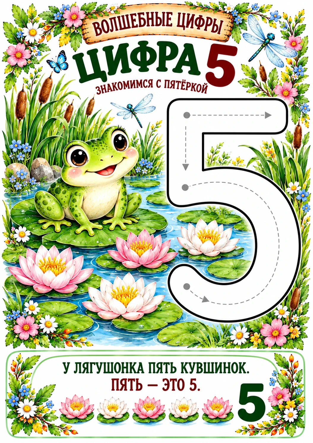 🔢✨ ВОЛШЕБНЫЕ ЦИФРЫ | ЦИФРА 5