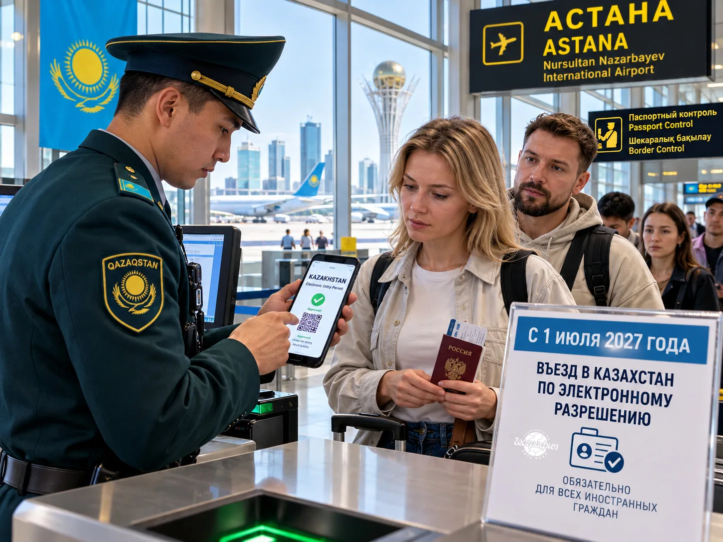 🇰🇿 Казахстан вводит электронное разрешение на въезд для россиян
