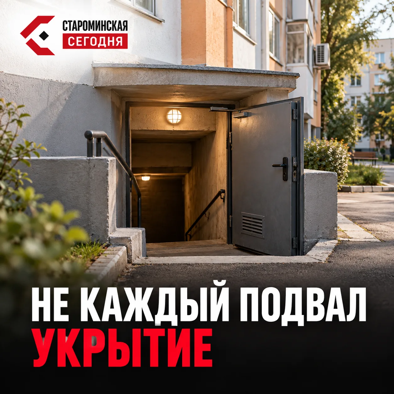 🛡 Не каждый подвал — укрытие: жителям Староминской напомнили, где искать безопасное место