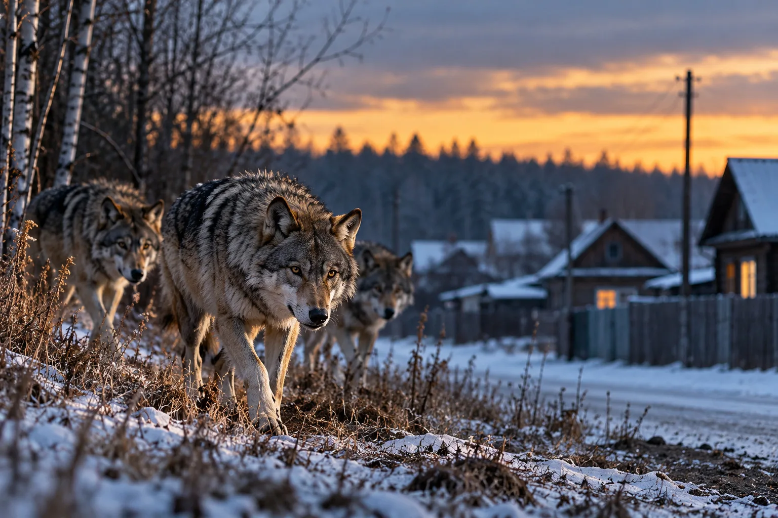 🐺 Волки всё чаще выходят к людям в Тюменской области!