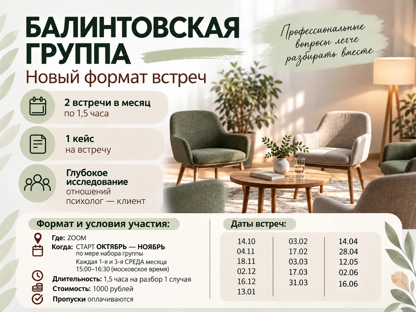 Балинтовская группа: новый формат встреч
