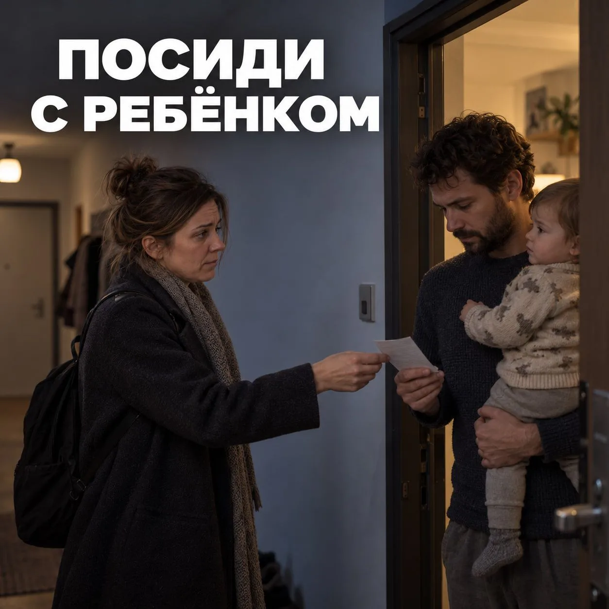 — Посиди с ним вечером, мне к врачу.