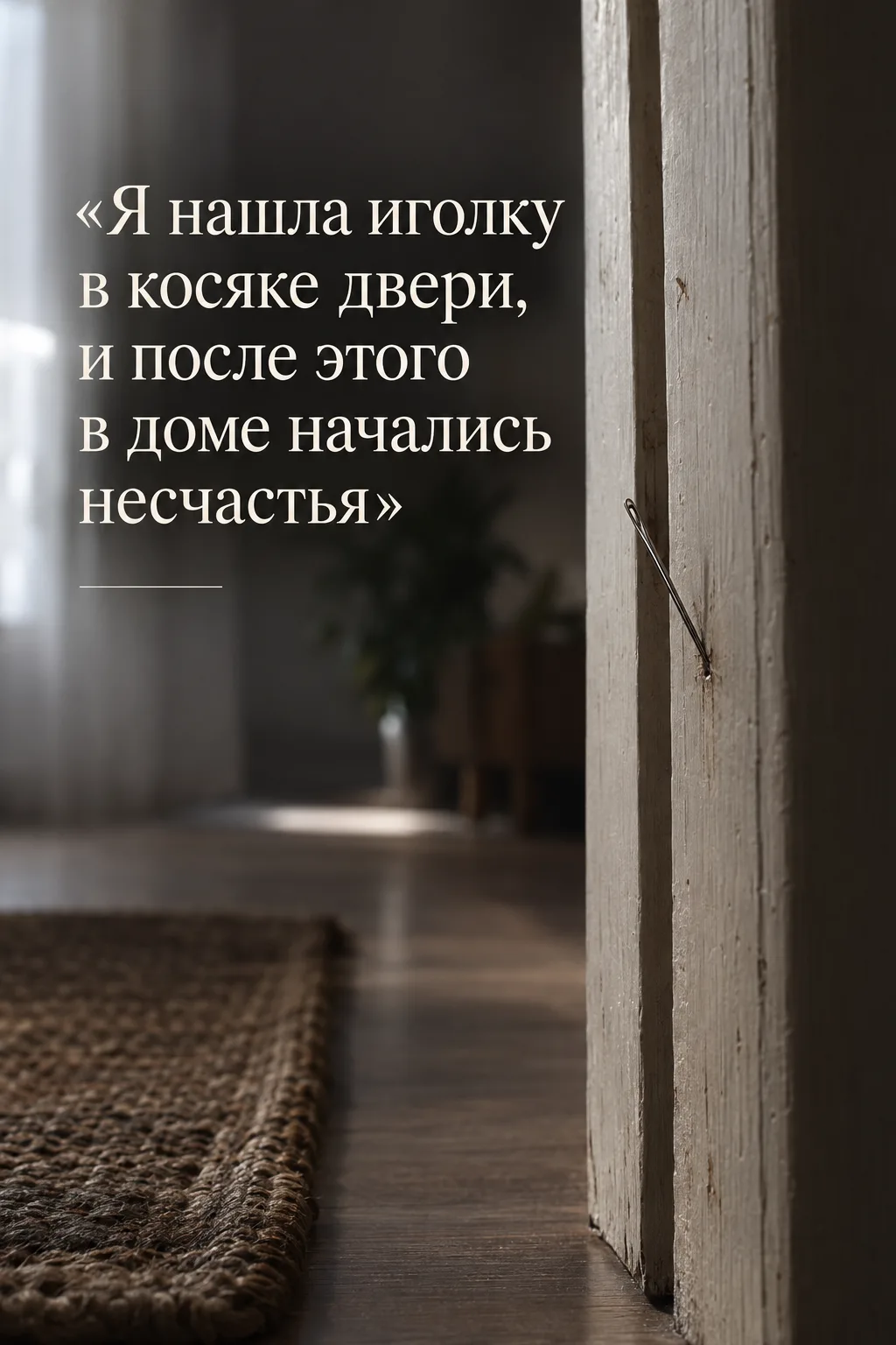 💎 «Я нашла иголку в косяке двери, и после этого в доме начались несчастья»