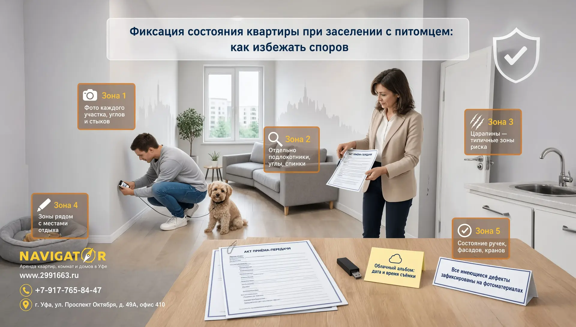 Правила фиксации состояния квартиры при заселении с питомцем