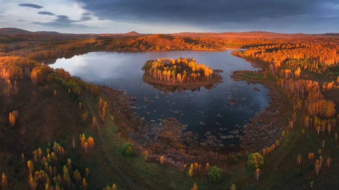 😍 Золотая осень в окрестностях озера Карагайкуль в Учалинском районе Башкирии