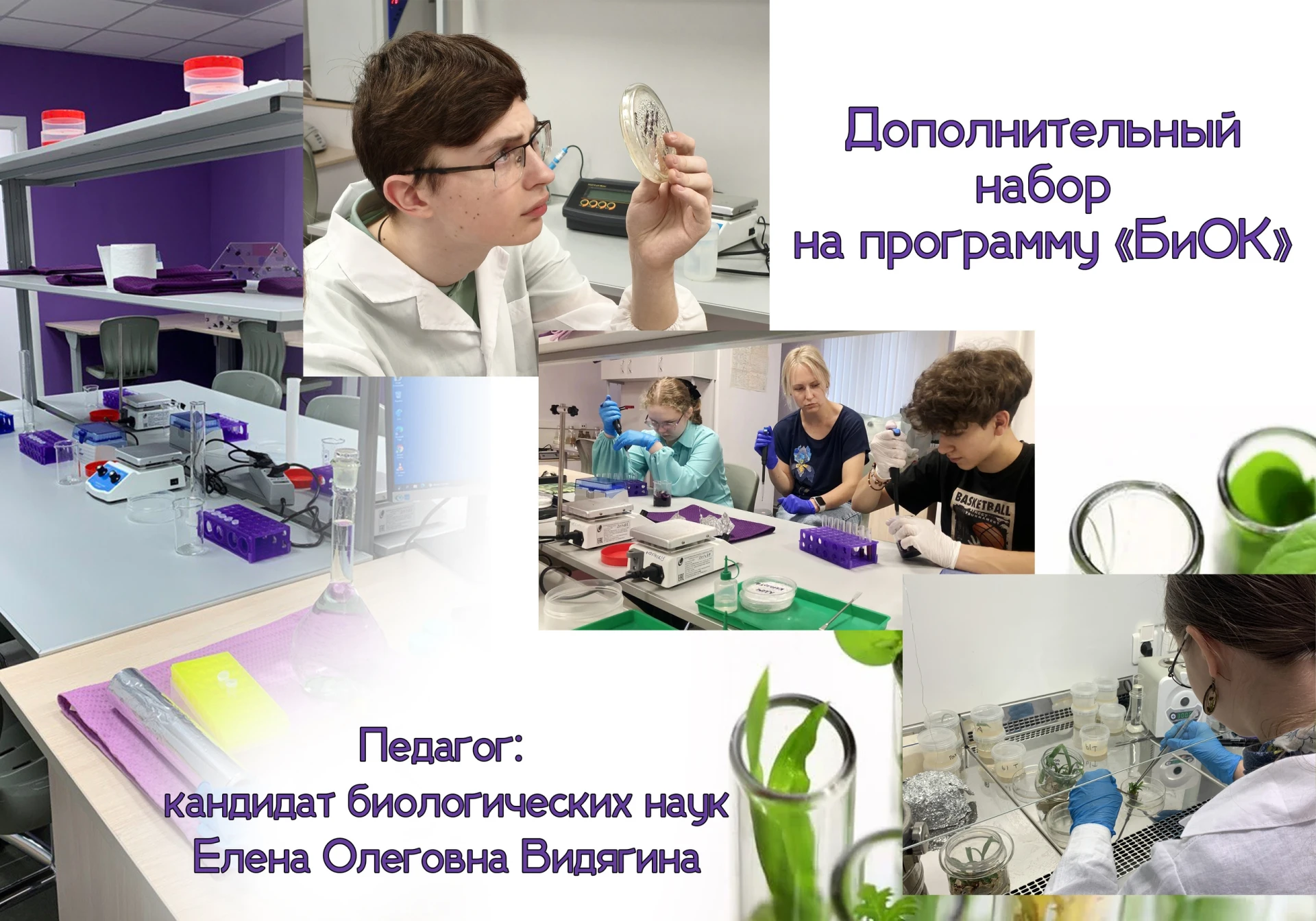 🌿🧫🔬 Дополнительный набор на программу практической биологии «БиОК» (8-9 классы)