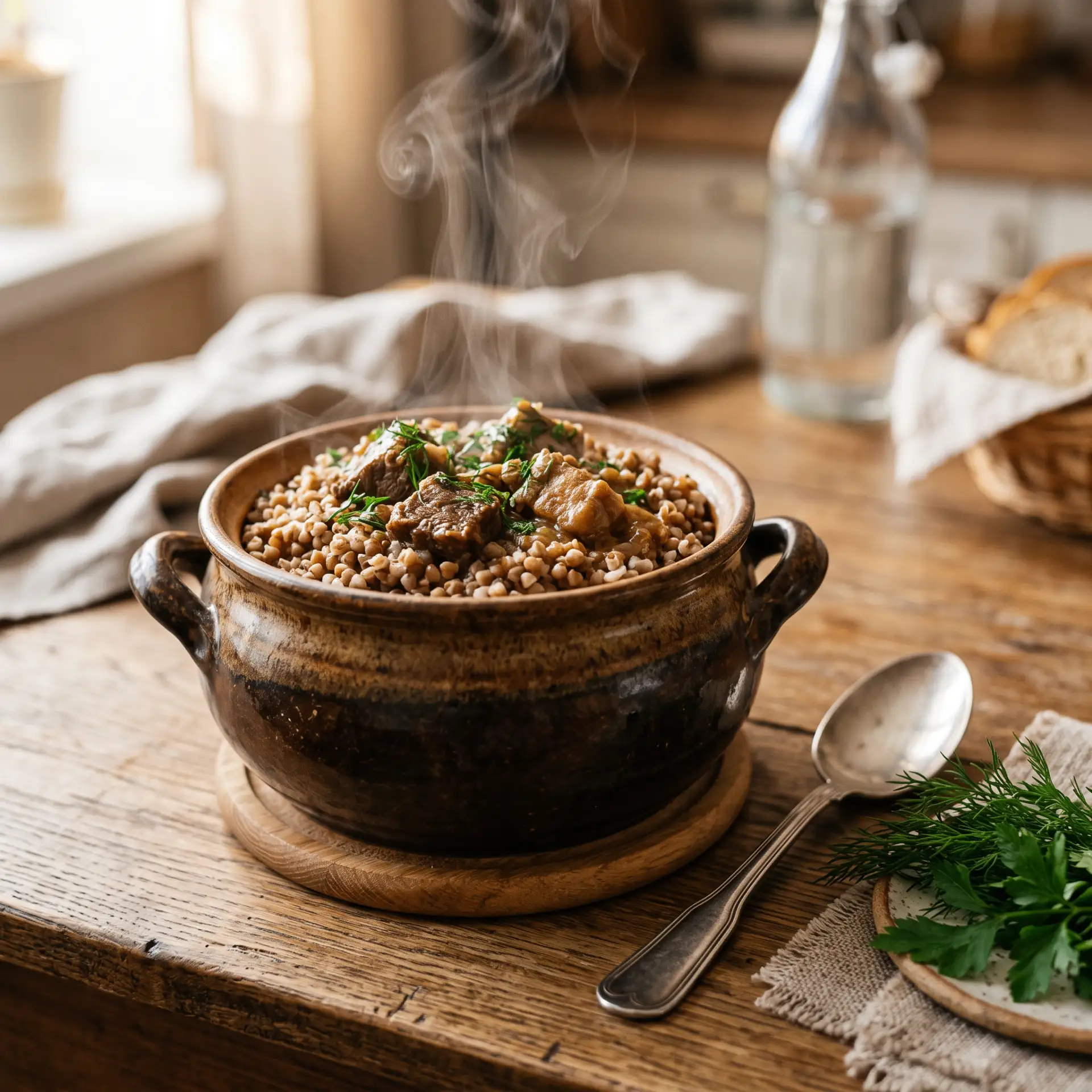 Гречка с мясом в горшочке — ужин за 15 минут подготовки 🍲Горшочки — это чистое волшебс...