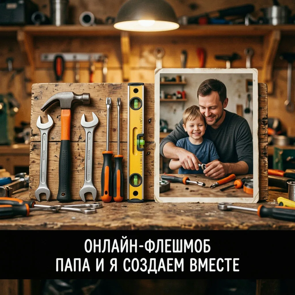 🎬 Внимание, таланты! Объявляем онлайн-флешмоб «Папа и я: создаём вместе»!