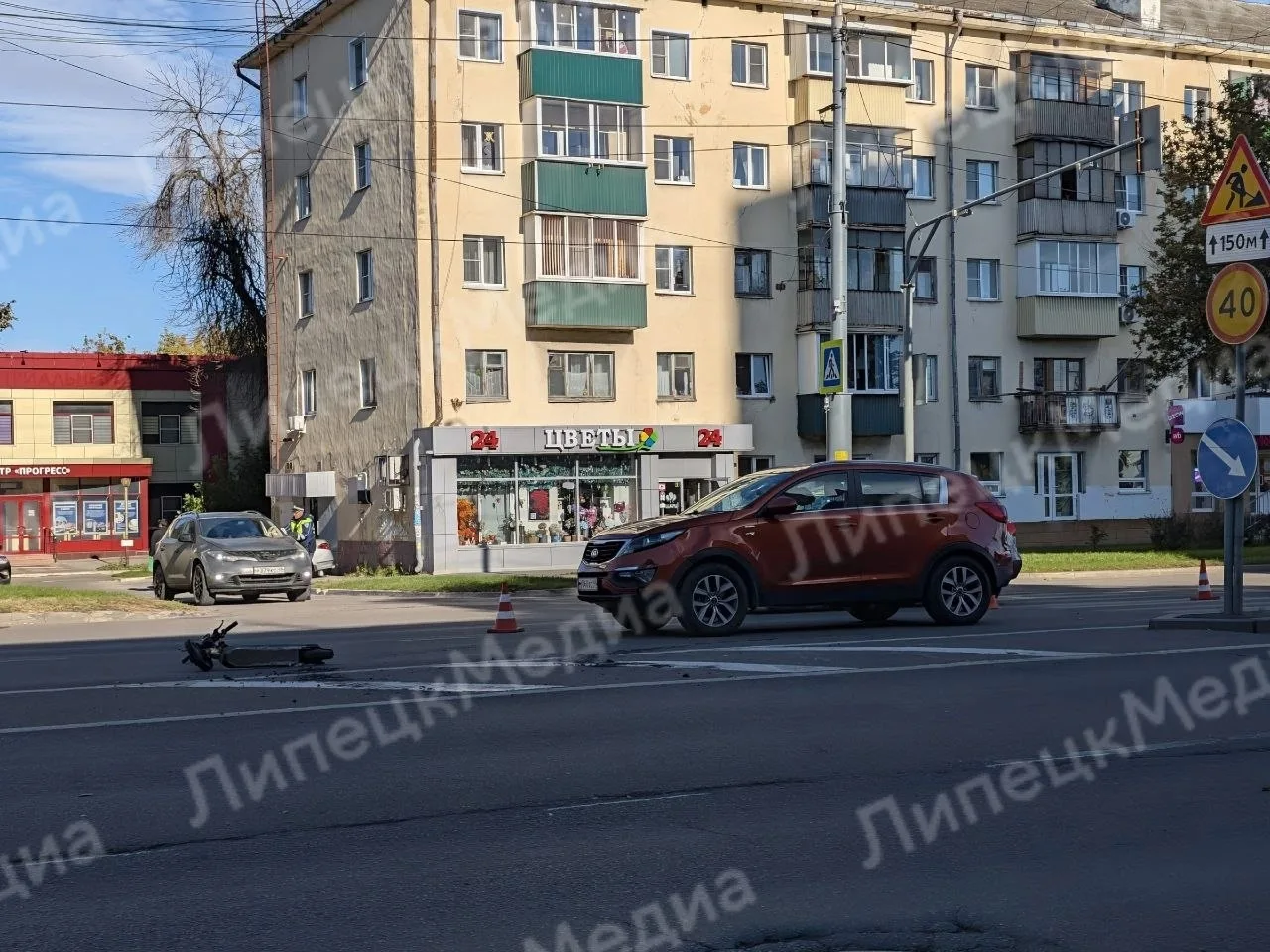 🚲 Самокатчик попал в больницу после аварии в Липецке