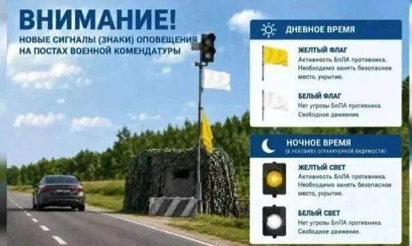 ‼️Цветовую систему оповещения об угрозе БПЛА ввели в Новозыбкове
