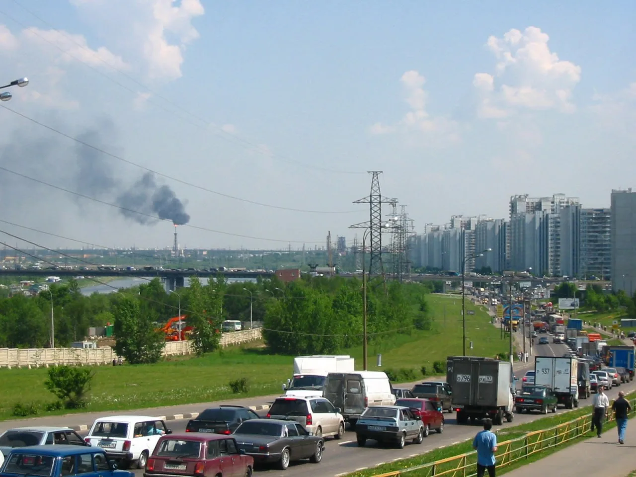 Фото дня: московский блэкаут 2005-го — не работало вообще ни-че-го. Людей эвакуировали ...