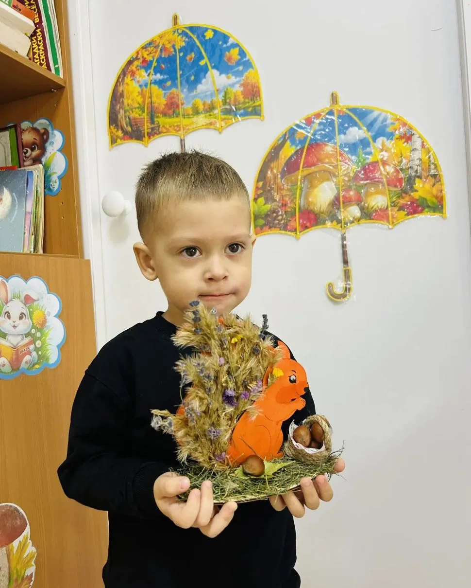 ✨ Вот такую белочку изготовил Семён Х. вместе с родителями! 💛