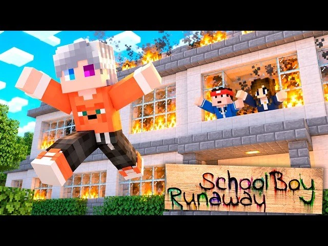 😨 Майнкрафт но Я УСТРОИЛ ПОЖАР и СБЕЖАЛ из ШКОЛЫ в SCHOOLBOY RUNAWAY