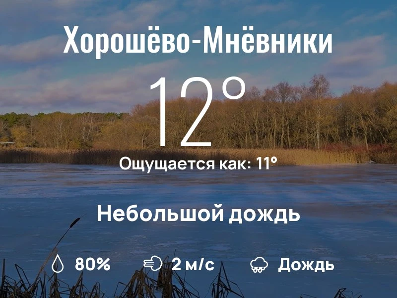 Что с погодой в Хорошёво-Мнёвниках?