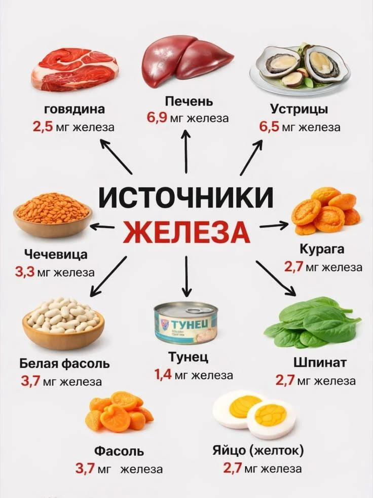 Источники железа.