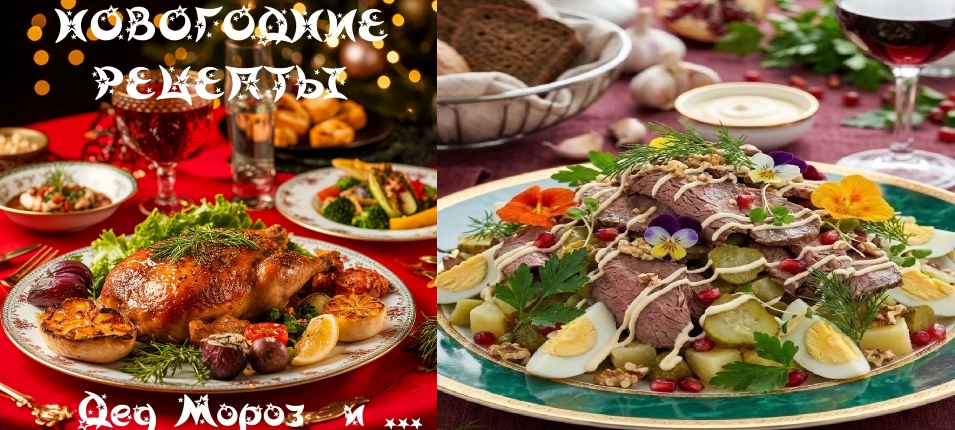 Праздничный салат с говядиной и маринованными огурцами